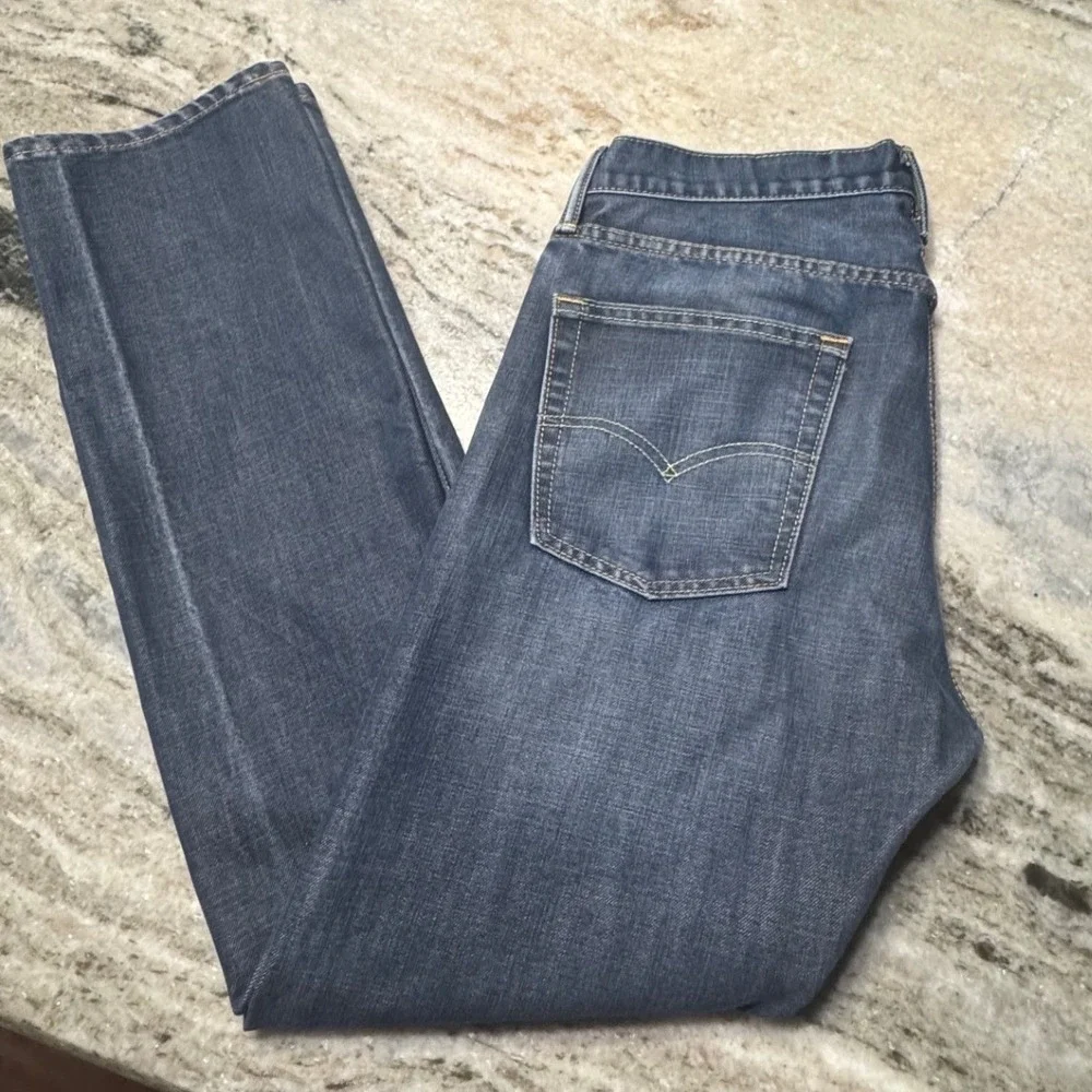Levi's 513 Slim Straight Jeans Mens 32x31 Stretch Blue Denim Mid Wash